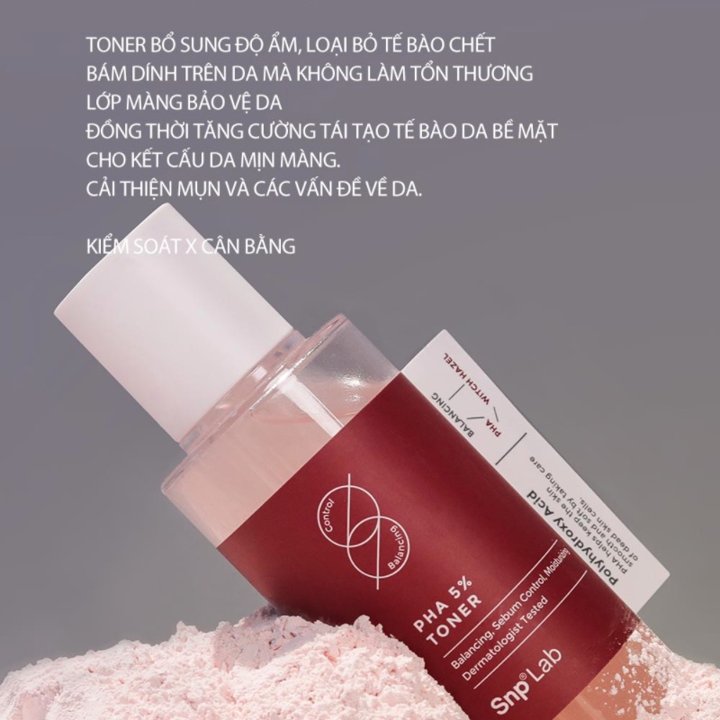 Toner Tái Tạo Da SNP LAB PHA 5 Toner Chứa 5% PHA 150ml