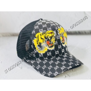 Nón kết phối lưới - Mũ lưỡi trai phối lưới 2 con cọp 🐯 màu đen siêu cá tính