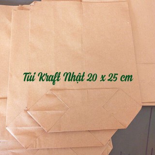 Combo 20 túi kraft Nhật gói hàng 20 x 25cm