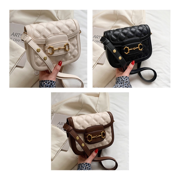 Túi xách nữ đẹp đeo chéo kẹp nách MUNGA chất liệu da cao cấp họa tiết ô trám, thời trang công sở đi làm đi chơi TMG04