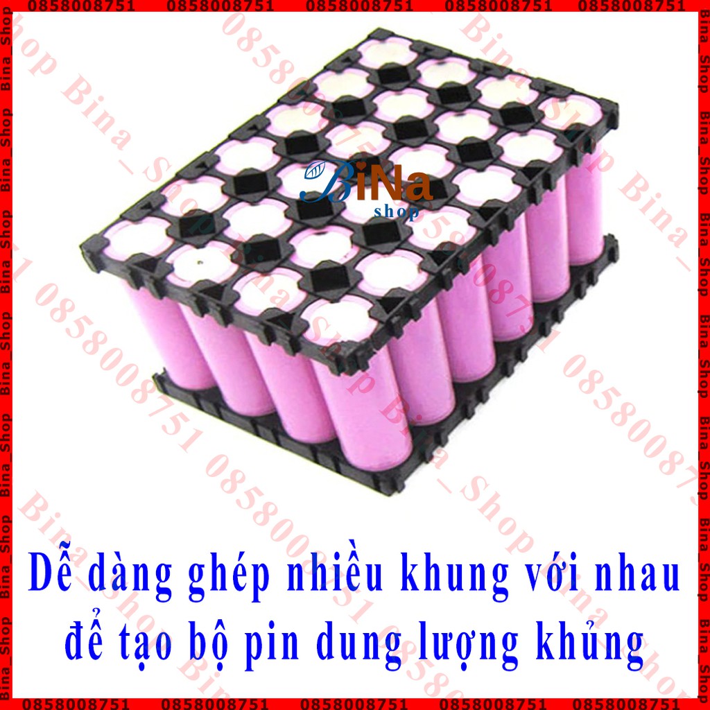 [1 cái]  Khung gắn pin 26650 loại 3 cell Đế pin 26650 3S tiện dụng