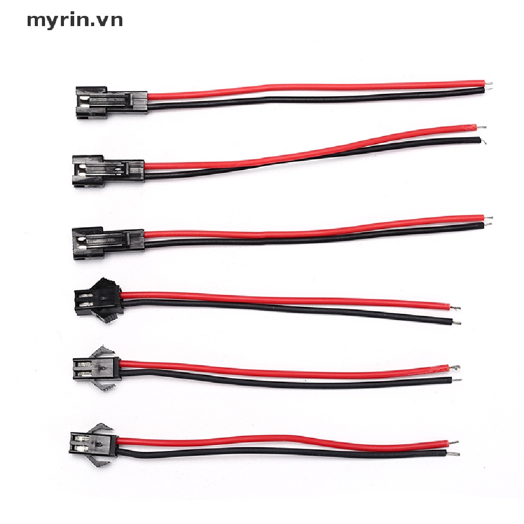 10 Cặp Đầu Nối Dây Điện JST SM 2Pins Dài 10cm