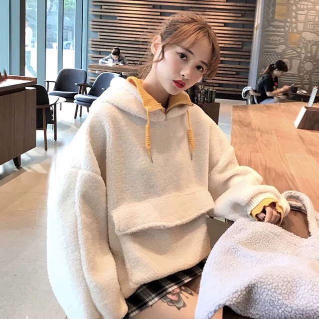 [Sẵn Tím] ÁO BÔNG CỔ CAO SIÊU CUTE | BigBuy360 - bigbuy360.vn