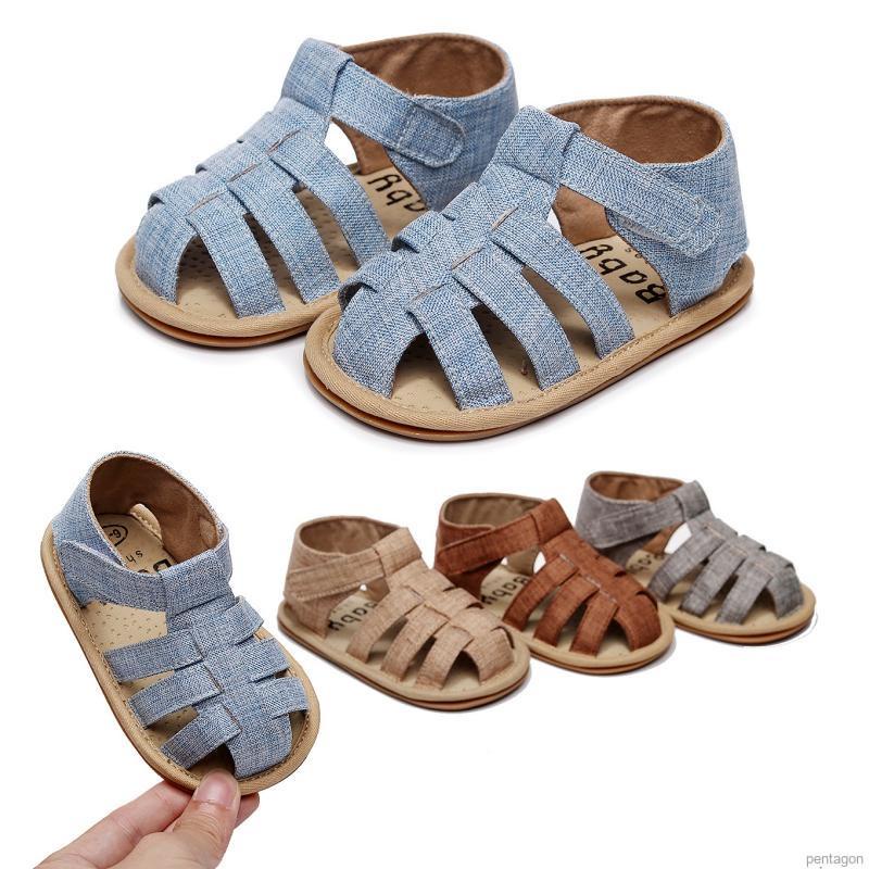 Xăng đan đế cao su mềm chống trượt cho trẻ tập đi