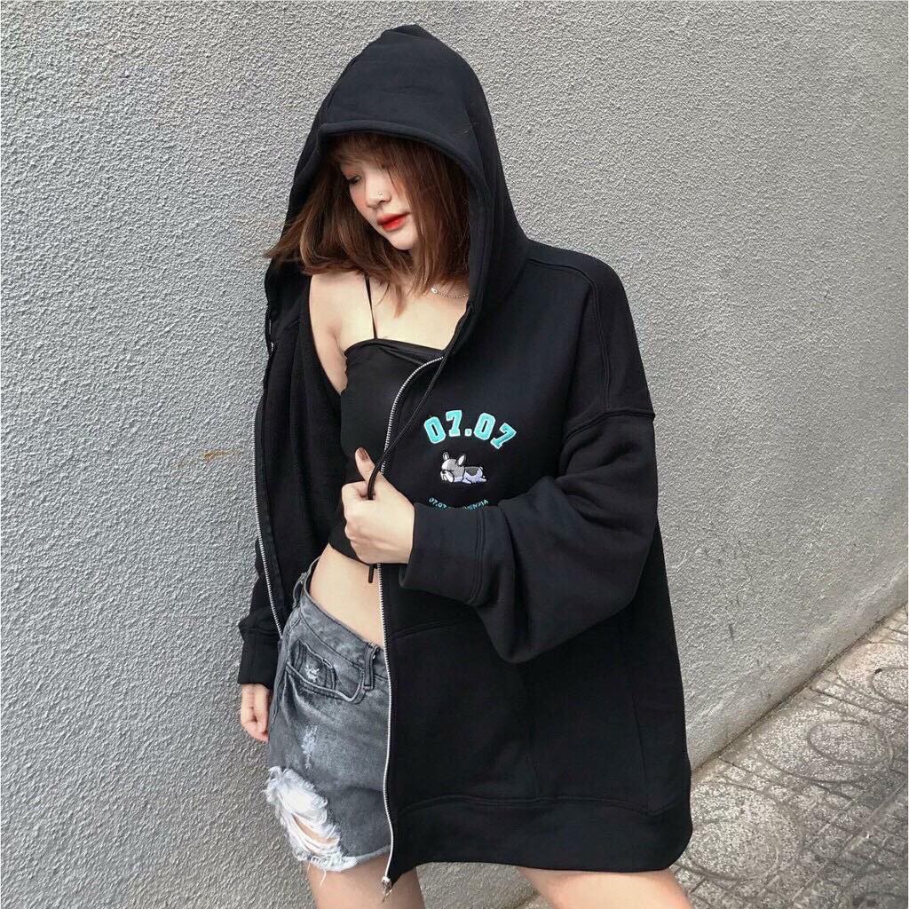 Áo khoác unisex form rộng Nỉ 07.07nam nữ ulzzang WIND | BigBuy360 - bigbuy360.vn