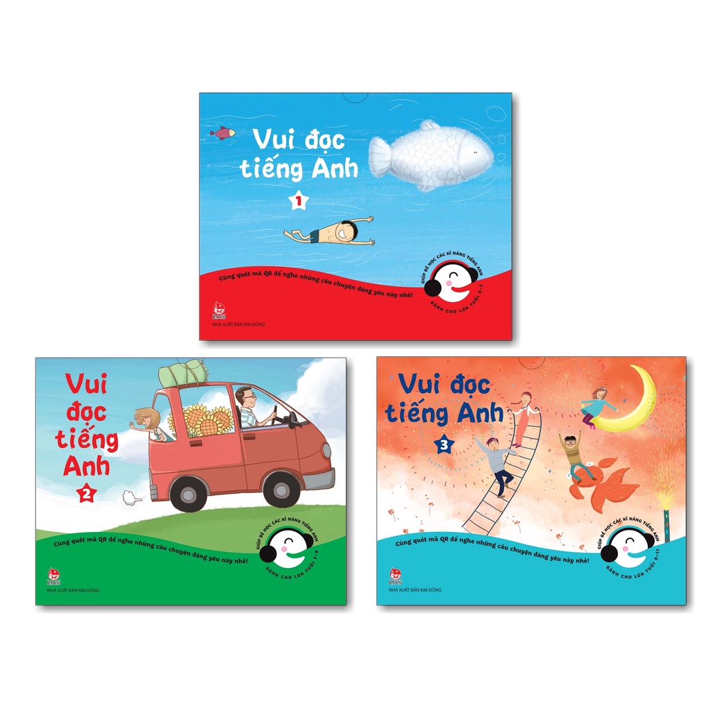 Bộ sách - Vui Đọc Tiếng Anh_Giúp Bé Học Các Kĩ Năng Tiếng Anh_Dành cho lứa tuổi ( Boxset 10 cuốn )