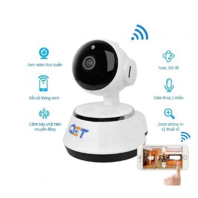 Camera giám sát ip QCT xoay 360 độ HD Basic/ BH 3 tháng | BigBuy360 - bigbuy360.vn