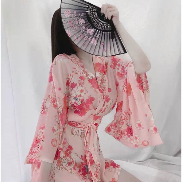 COSPLAY KIMONO HỒNG CAM SÁNG DA SEXY GỢI CẢM | BigBuy360 - bigbuy360.vn
