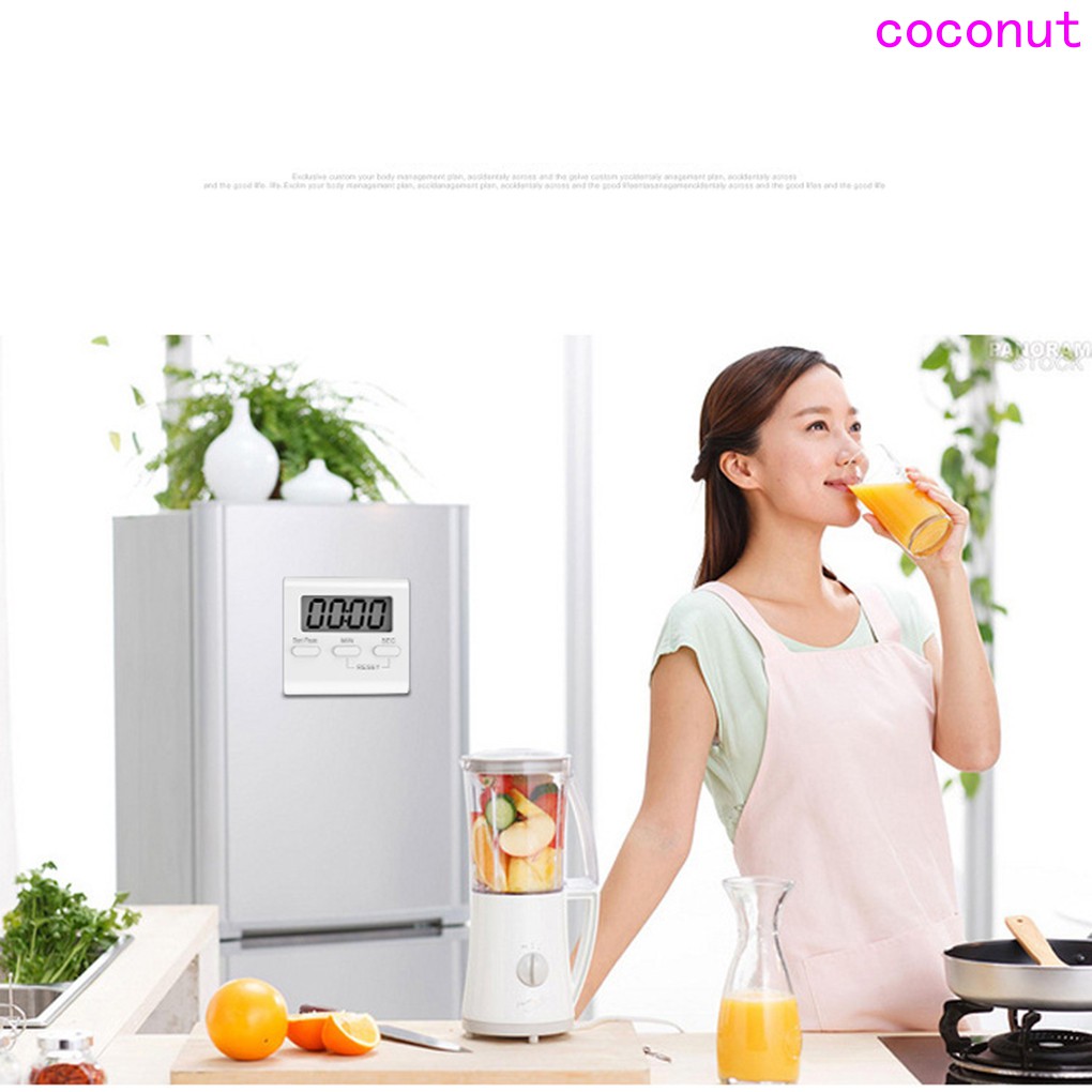 White LCD Digital Kitchen Cooking Timer Count Down Up Clock Loud Alarm Magnetic Hour Meter