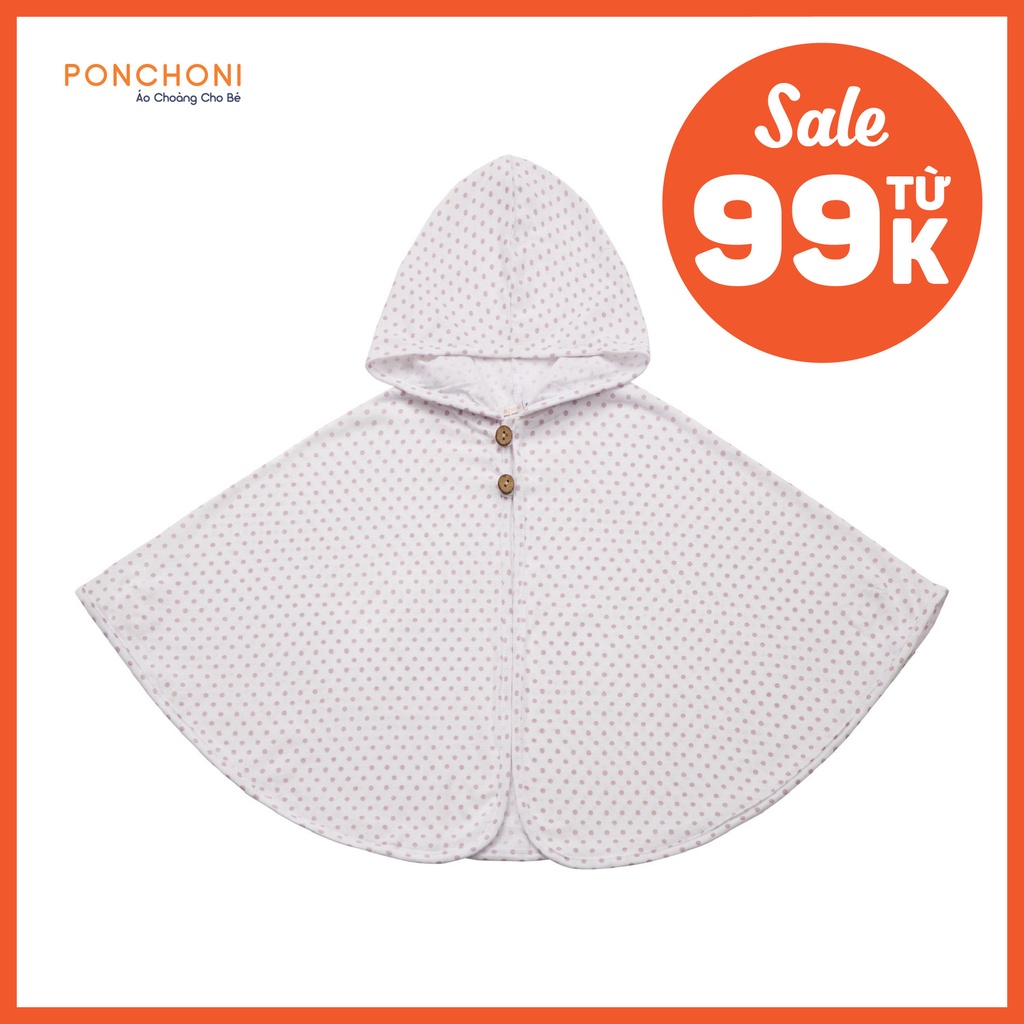 [GIÁ DÙNG THỬ] Áo choàng chính hãng Ponchoni - chống nắng tránh gió, 100% cotton. Thấm hút mồ hôi, mềm mại cho làn da bé