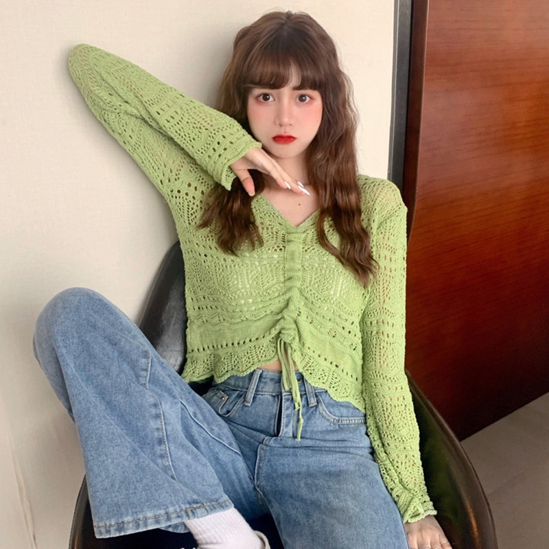 Áo Croptop Tay Dài Chống Nắng Thời Trang Mùa Hè