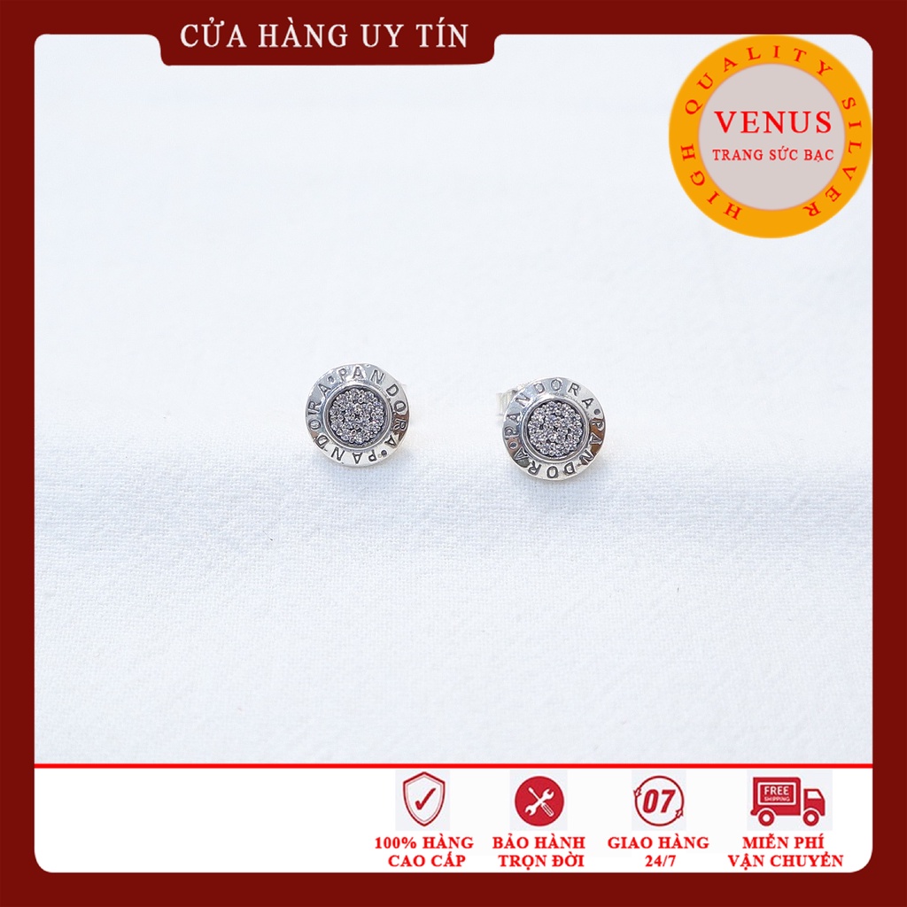 [Hàng cao cấp] Bông tai tròn Logo O- Trang sức bạc Venus