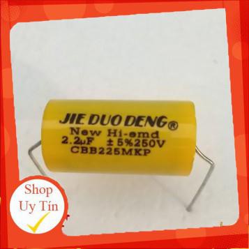 TỤ PHÂN TẦN LOA TREBLE 2,2MF 250V VÀNG TRÒN - GIÁ 5 CÁI