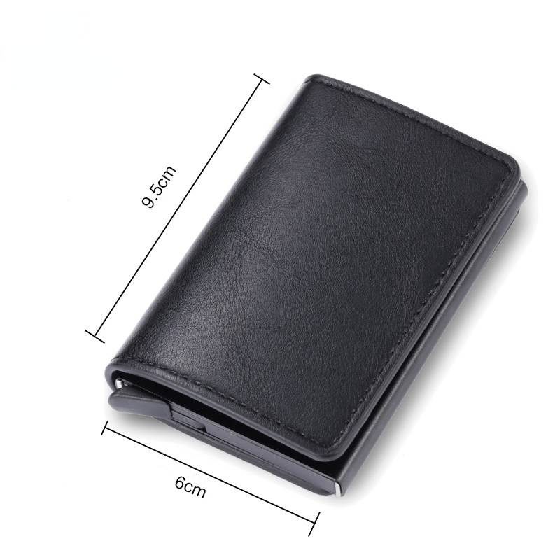 Ví Da Mini Đựng Thẻ Bằng Sợi Carbon Mỏng Cho Nam