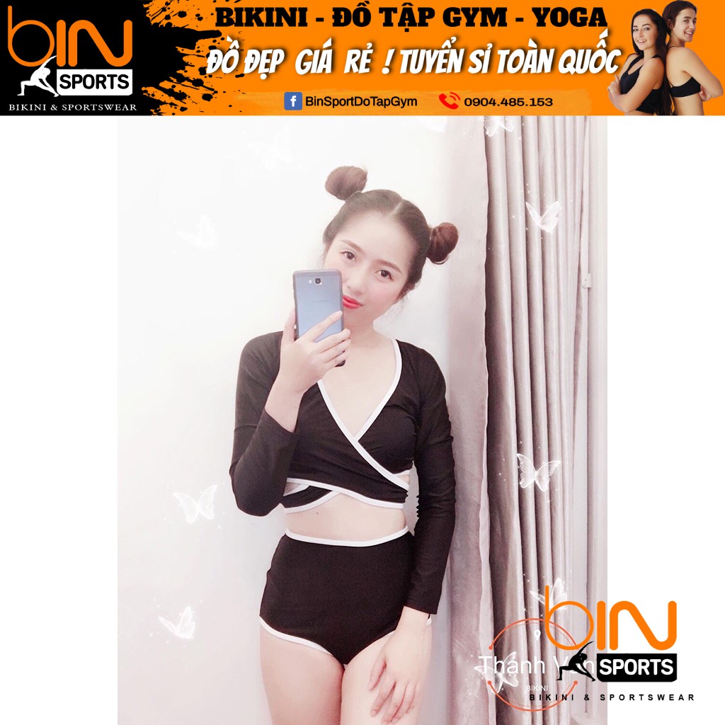 Bộ Bơi Nữ Hai Mảnh Dài Tay Freesize BHV014 | BigBuy360 - bigbuy360.vn