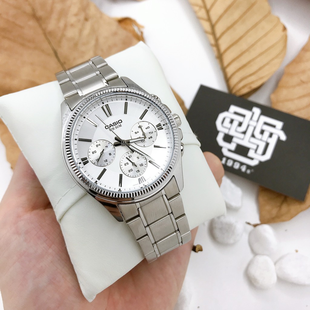 Đồng hồ nam Casio MTP-1375 / MTP-1375D-7A dây thép chính hãng