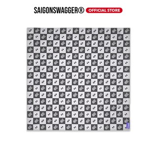 Khăn hoạ tiết checkerboard saigon swagger® sgsxclownz joke silk scarf size 55cm
