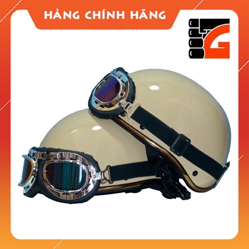 Kính phi công gắn nón bảo hiểm màu titan - Hàng loại 1