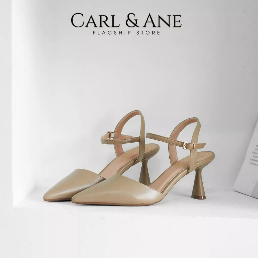 Carl & Ane - Giày cao gót nữ mũi nhọn phong cách thanh lịch cao 7cm màu kem _ CL039
