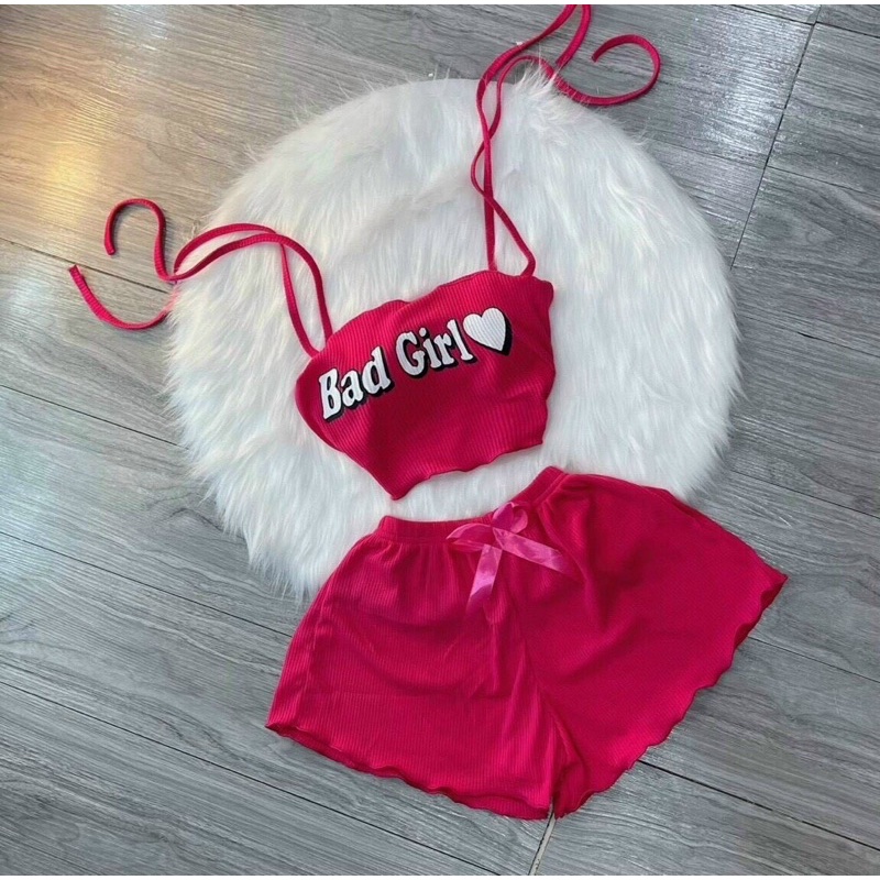 set buộc nơ 2 dây có mút sexy Bad Girl - S5NP