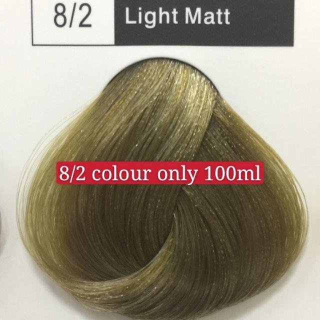 Thuốc Nhuộm Tóc Tại Nhà Màu Nâu Sáng 8/2 Light Matt Blonde Permanent Hair Color