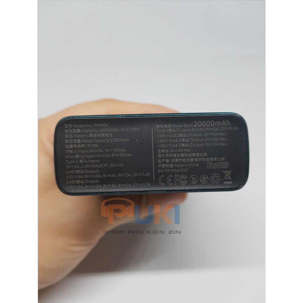 Sạc Dự Phòng Baseus 20000mAh Chính Hãng - Sạc Nhanh Quick Charge 22.5W