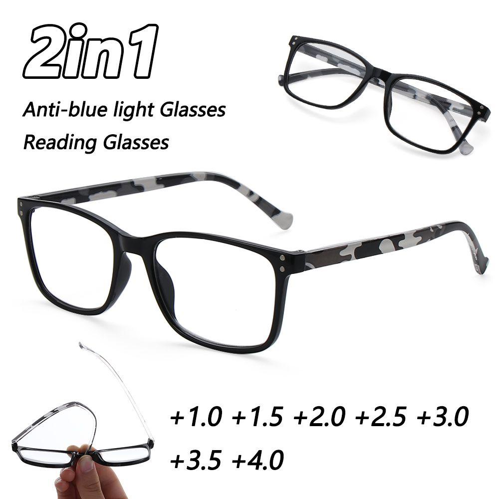 Okdeals Mắt Kính Đọc Sách Khối Lượng Nhẹ Chặn Ánh Sáng Xanh Dương Retro Thiết Kế Thời Trang Chống Mỏi Mắt Phong Cách Dành Cho Nam Và Nữ