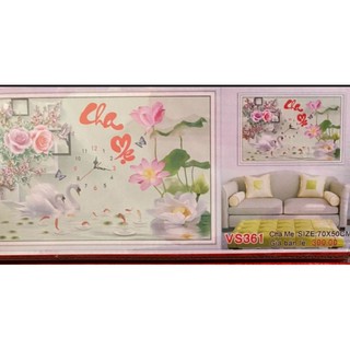 Tranh đính đá cao cấp vs361 cha mẹ kích thước: 70x50cm