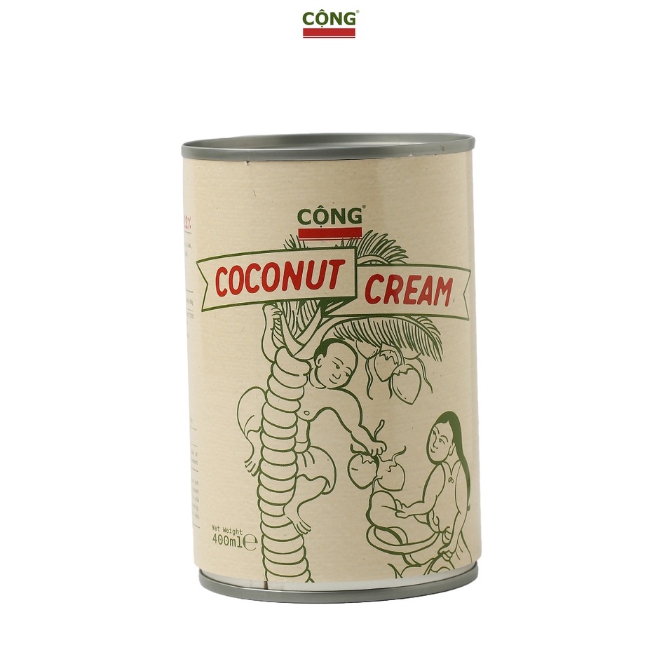 Nước cốt dừa Coconut Cream Cộng Cà Phê lon 400ml