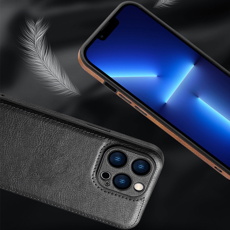 Ốp Điện Thoại Da Phong Cách vintage Cho iphone 14 pro max 13 12 11 x xr xs max x 14plus 2022