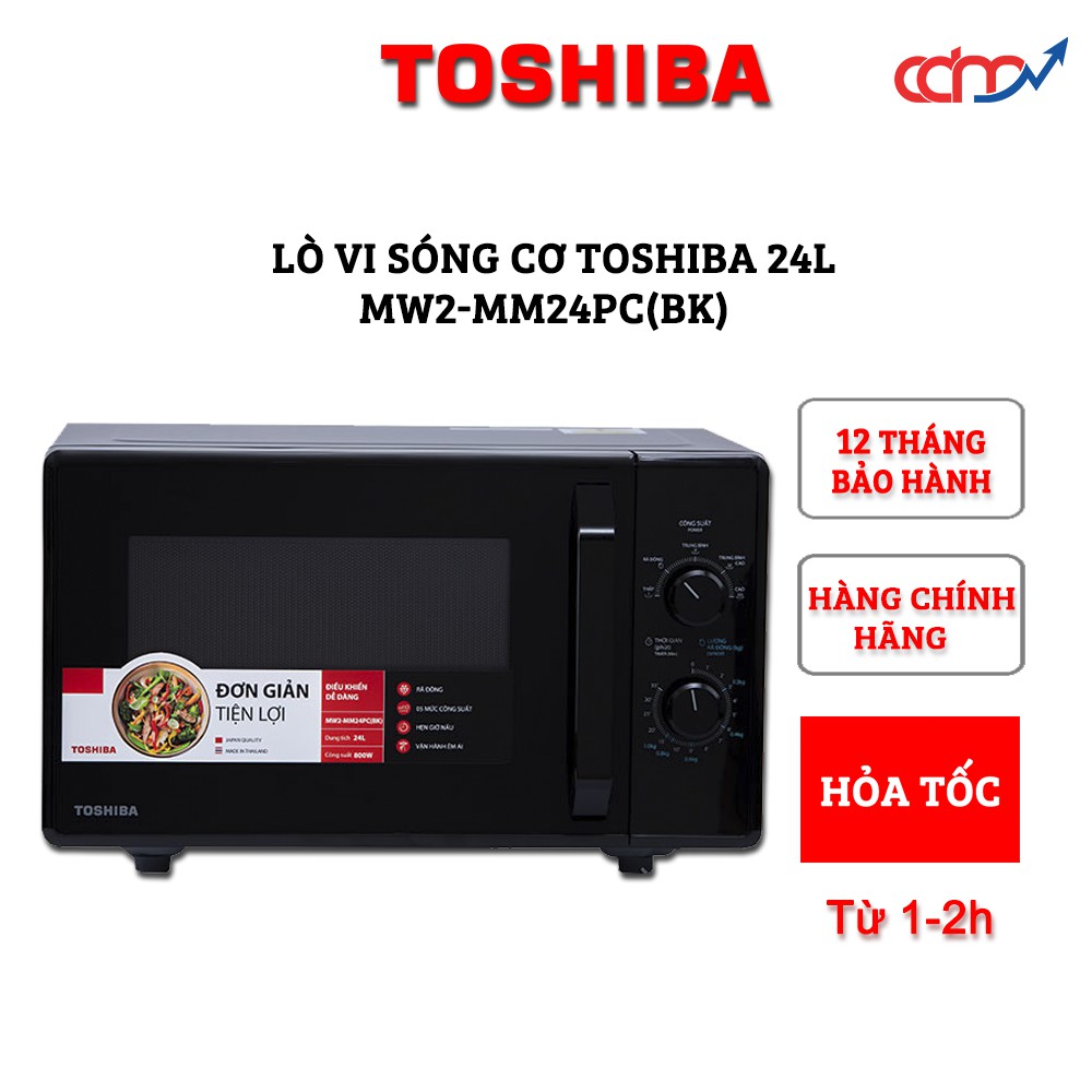 Lò vi sóng cơ Toshiba MW2-MM24PC(BK) 24L - Hàng chính hãng - Sản xuất tại Thái Lan