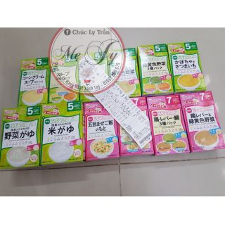 Bột, súp, sốt ăn dặm wakodo cho bé từ 5 tháng, 7 tháng tuổi