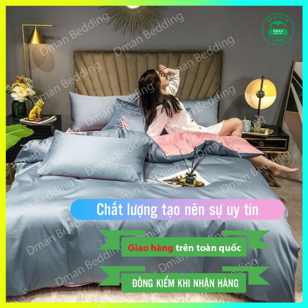 Bộ Chăn Ga Gối Lụa Tencel Sumoi (Nhiều Màu)