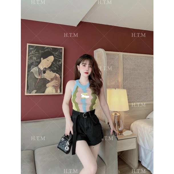 Áo len yếm len mềm cực chảnh, len mỏng mặc được bốn mùa