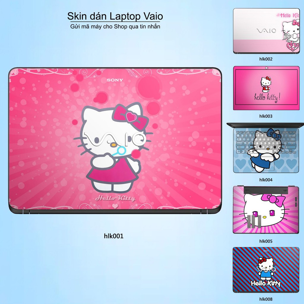 Skin dán Laptop Sony Vaio in hình Hello Kitty (inbox mã máy cho Shop)