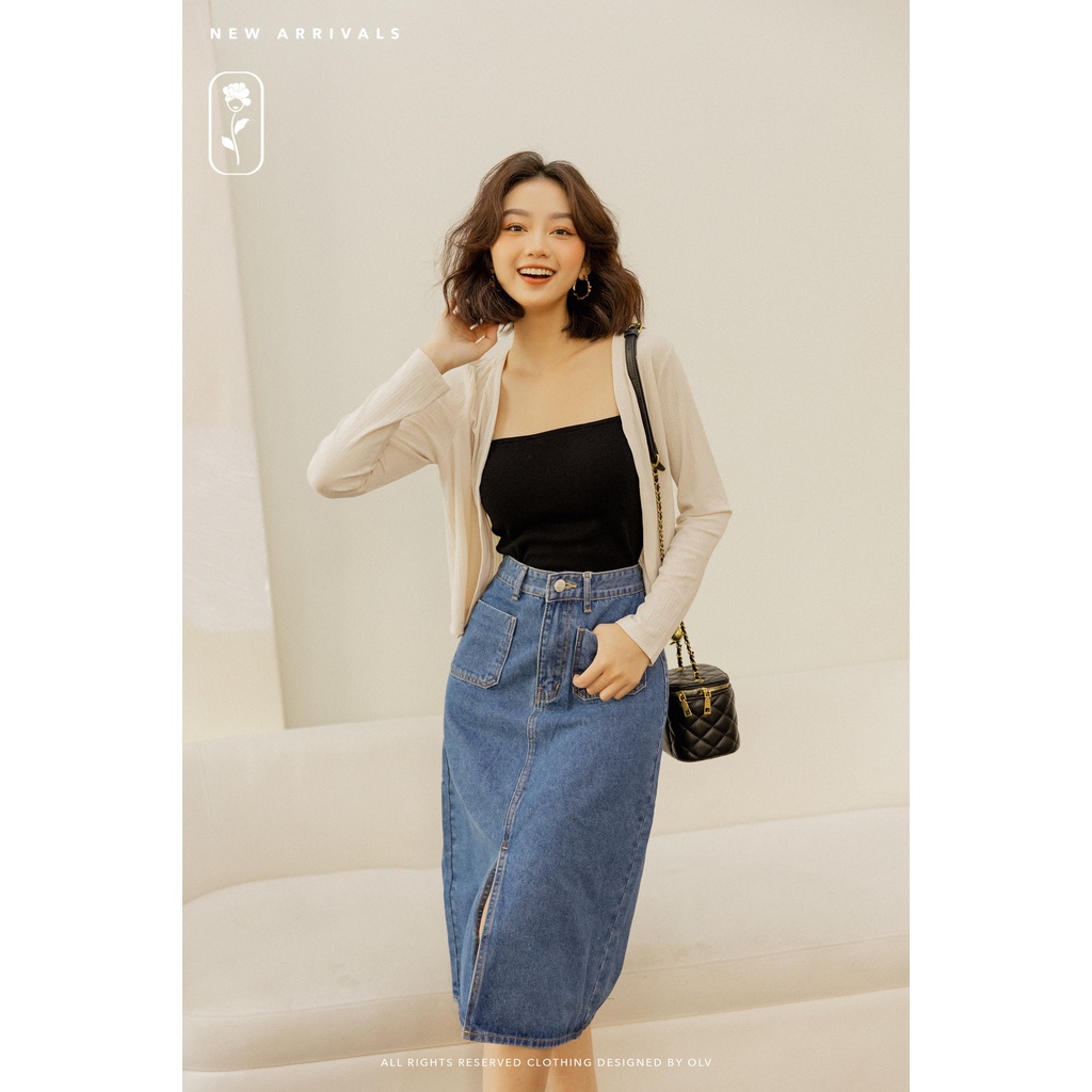 OLV - Áo khoác Cream Wool Cardigan