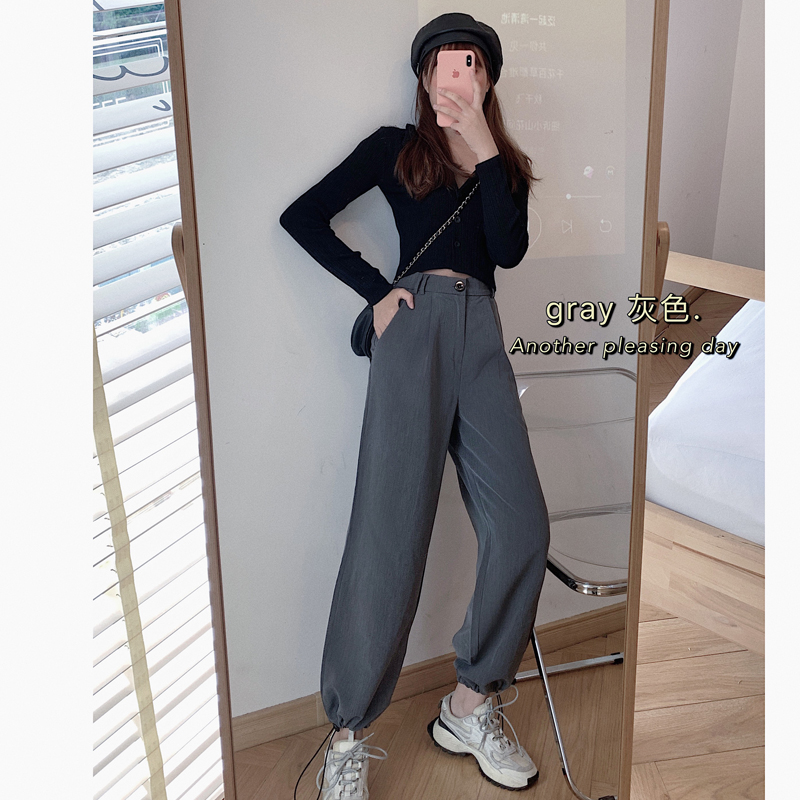 Quần dài SUXI cạp cao ống suông thời trang cho nữ