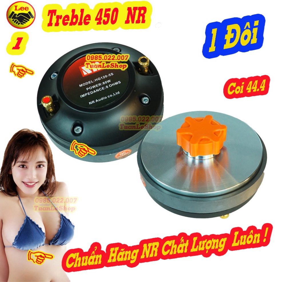 02 LOA TREBLE 450 N R NẮP NHÔM REN XOÁY, TREP 450 NR – GIÁ 2 CỦ LOA