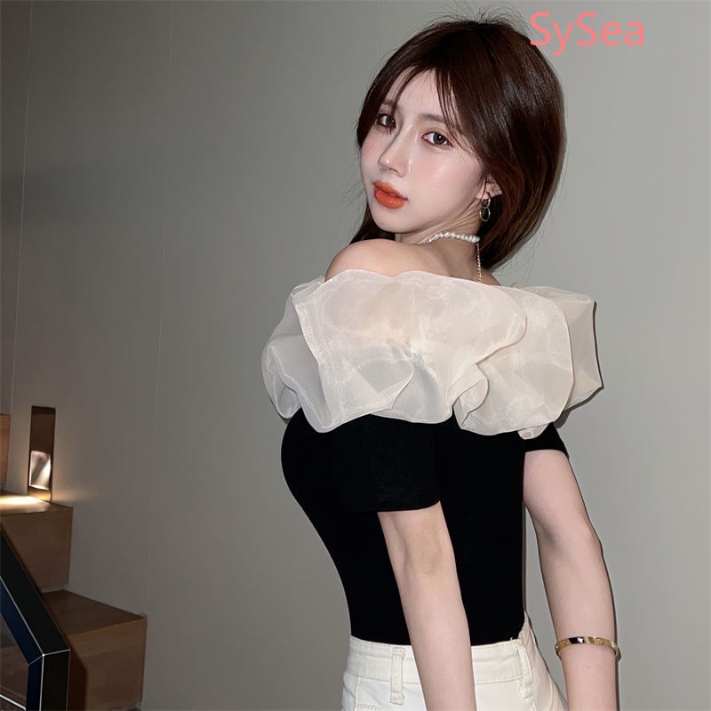 Áo Hai Dây Phối Lưới Đính Ngọc Trai Thời Trang Hè Cá Tính Cho Nữ