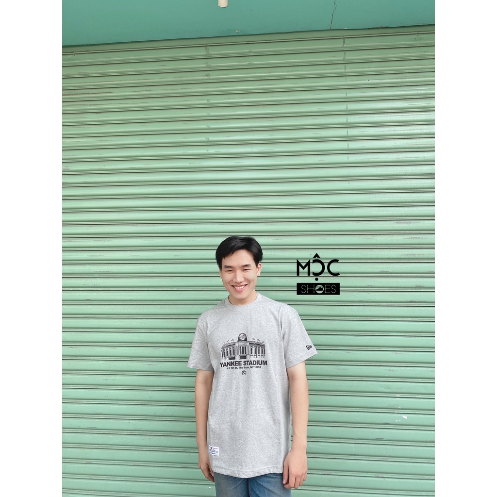 [CHÍNH HÃNG] Áo thun New Era logo Yankees Stadium màu Xám