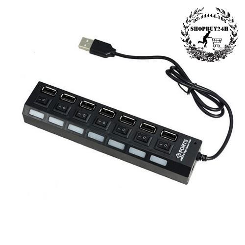 HCM -  Hub USB 7 cổng có công tắc (Đen)