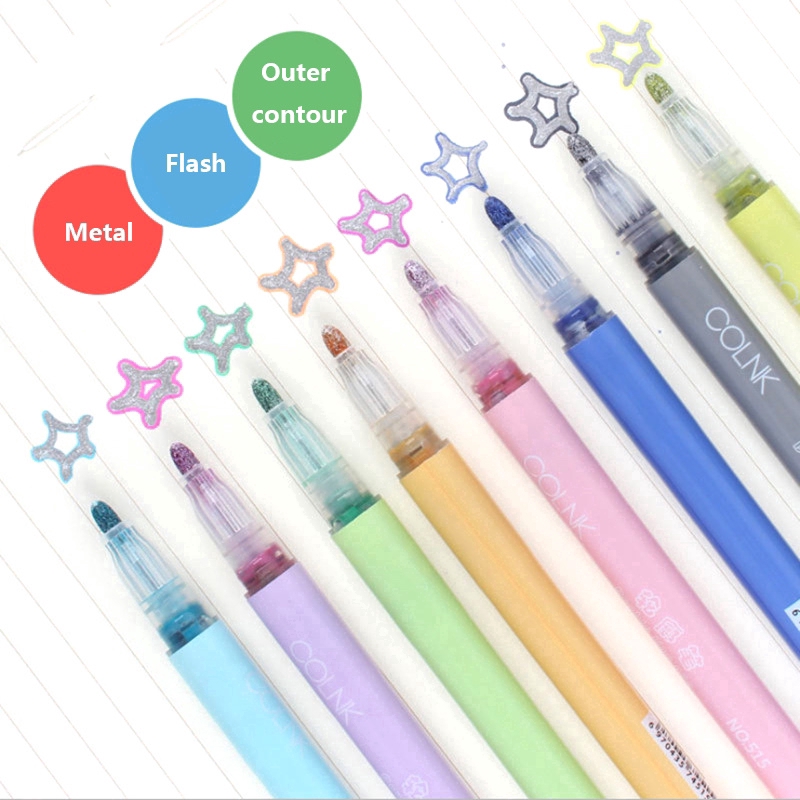 Bút marker trang trí sổ sách nhiều màu ngòi 2mm