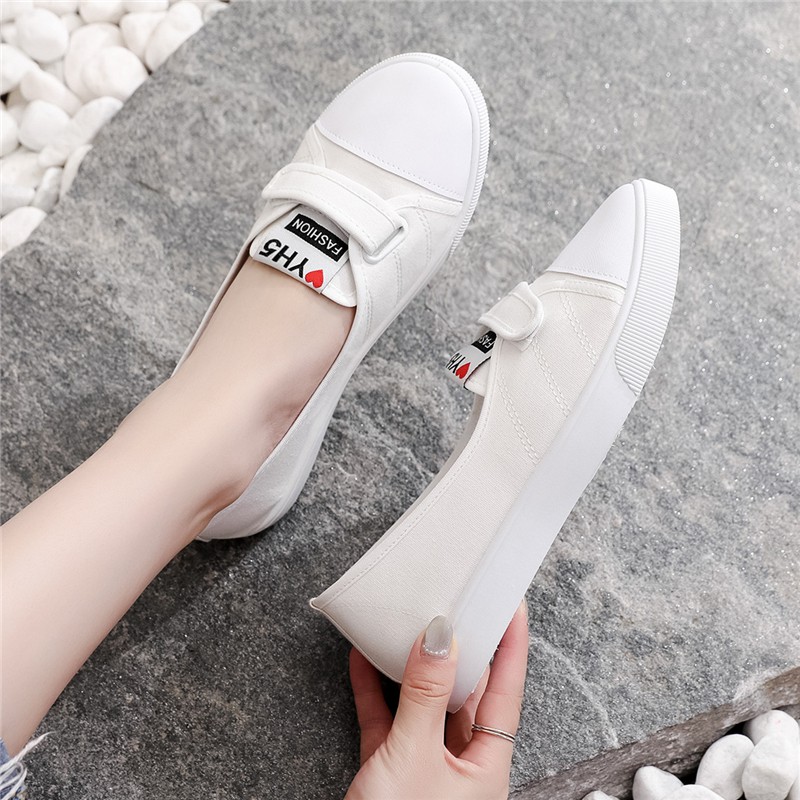 Sẵn - Giày lười vải nữ dễ mang siêu êm chân