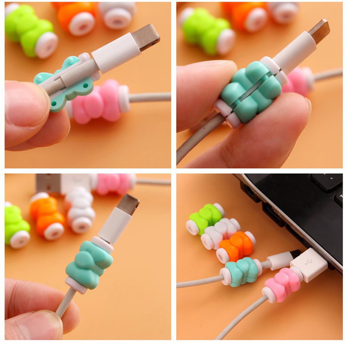 Set 99 Phụ Kiện Bảo Vệ Dây Cáp Hình Hoạt Hình Dễ Thương | BigBuy360 - bigbuy360.vn