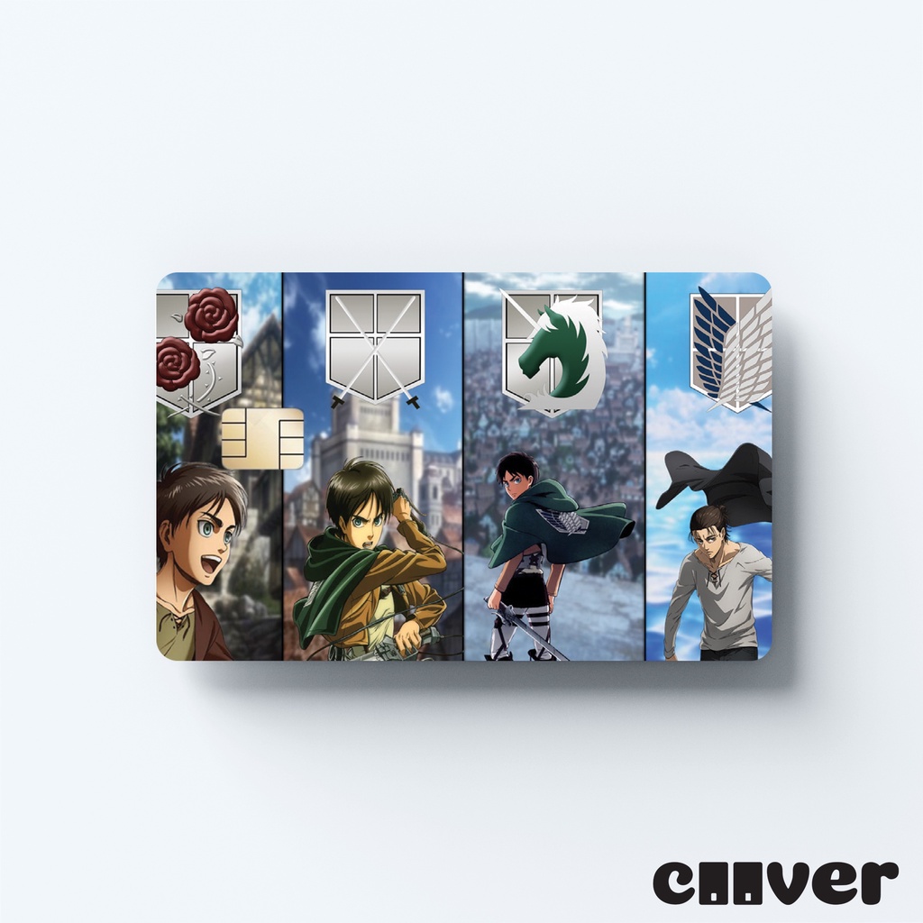 ATTACK ON TITAN2 - Miếng dán thẻ FREESHIP – Miếng dán thẻ ngân hàng/thẻ ATM, thẻ chung cư, thẻ thang máy, thẻ gửi xe,...