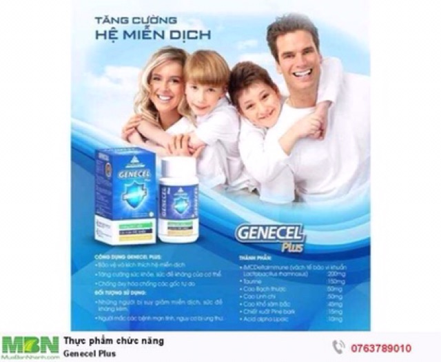 GENECEL PLUS - TĂNG CƯỜNG SỨC ĐỀ KHÁNG