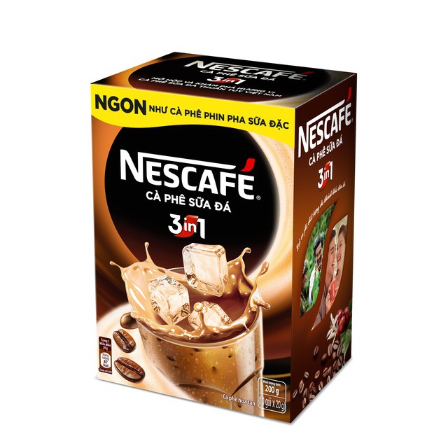 Cà Phê Hòa Tan NESCAFÉ 3in1 🍁SIÊU RẺ🍁 Cà Phê Sữa Đá (10 gói x 20g)