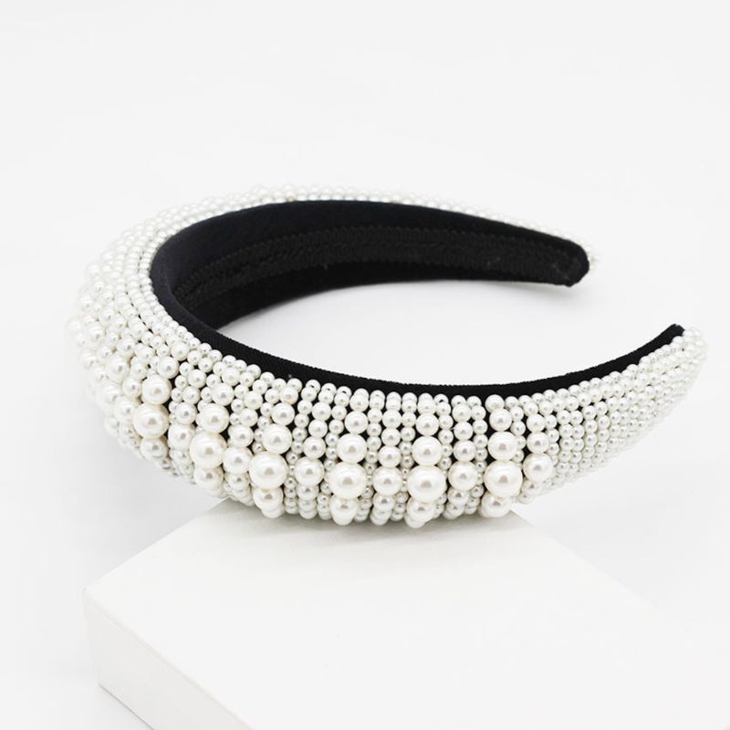 Băng Đô Cài Tóc Đính Đá &amp; Ngọc Trai Nhân Tạo