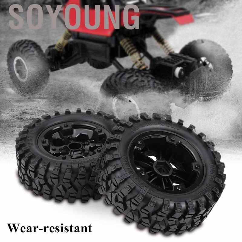 RC JEEP Set 2 Bánh Xe Cao Su Cho Mô Hình Xe Đồ Chơi Hg P402 / P601 Tỉ Lệ 1: 10