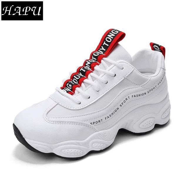 Giày sneaker nữ HAPU kiểu hàn quốc thêu chữ hot trend 2021 ( 2 màu )